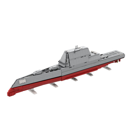 MOC-227260 USS Zumwalt Klemmbausteine-LesDiy-Klemmbausteine