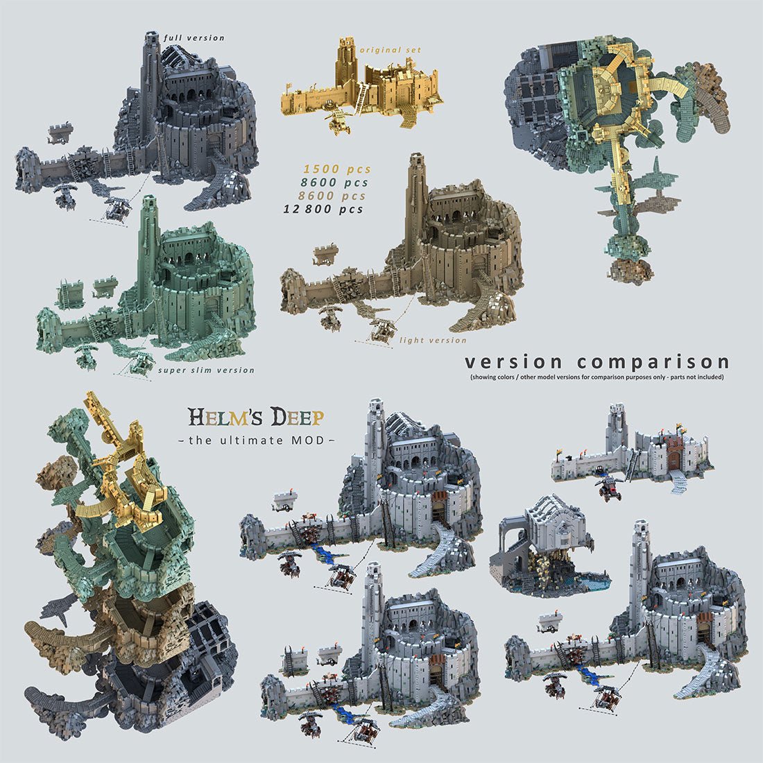 MOC - 228790 Helm's Deep - the ultimate MOD Klemmbausteine - LesDiy - Klemmbausteine