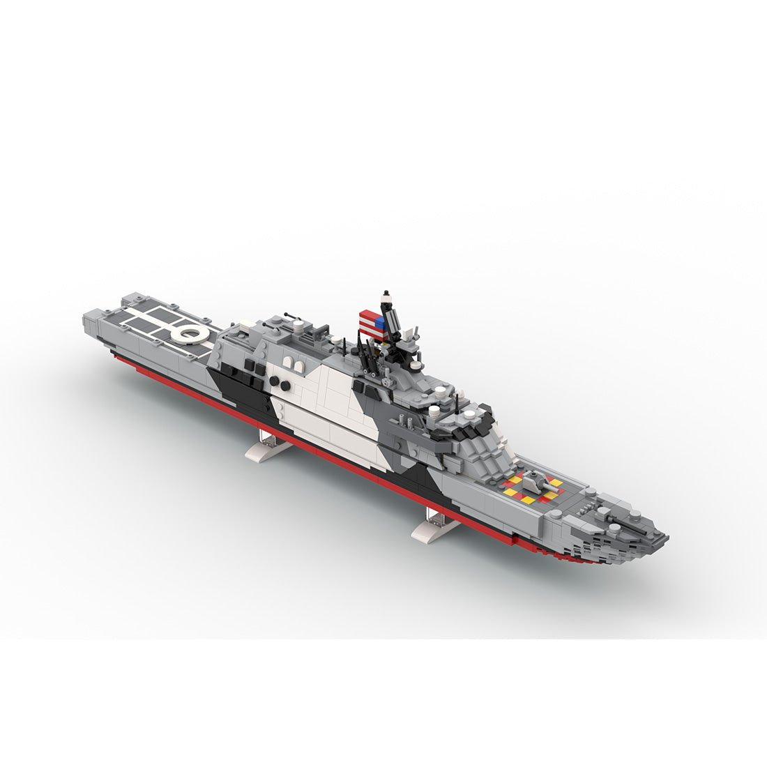 MOC-229007 USS Freedom (LCS-1) Tarnanstrich Klemmbausteine-LesDiy-Klemmbausteine