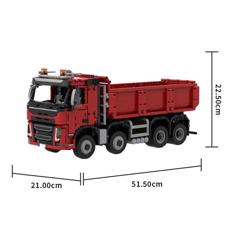 MOC - 229598 Volvo - Fm Dump Truck 8x4 Klemmbausteine - LesDiy - Klemmbausteine