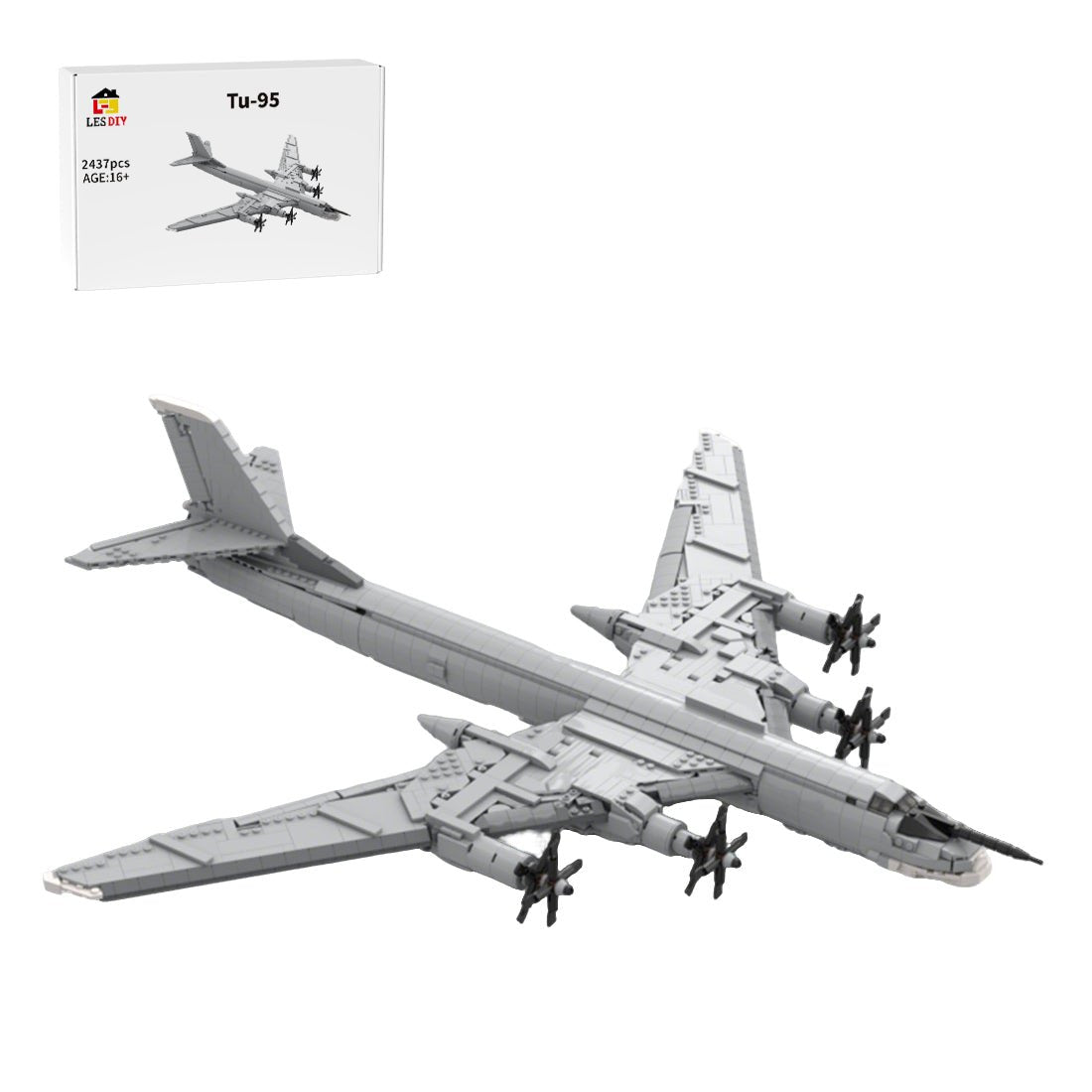MOC - 229818 Tupolev TU - 95 Bear Klemmbausteine - LesDiy - Klemmbausteine