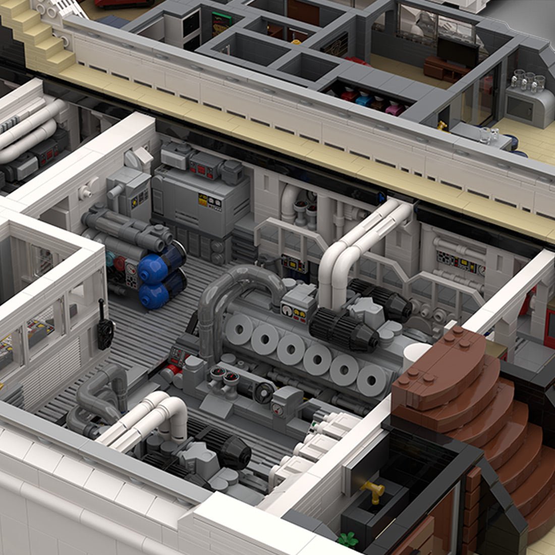 MOC - 230069 1/38 Scale Ultra MEGA Yacht Klemmbausteine - LesDiy - Klemmbausteine