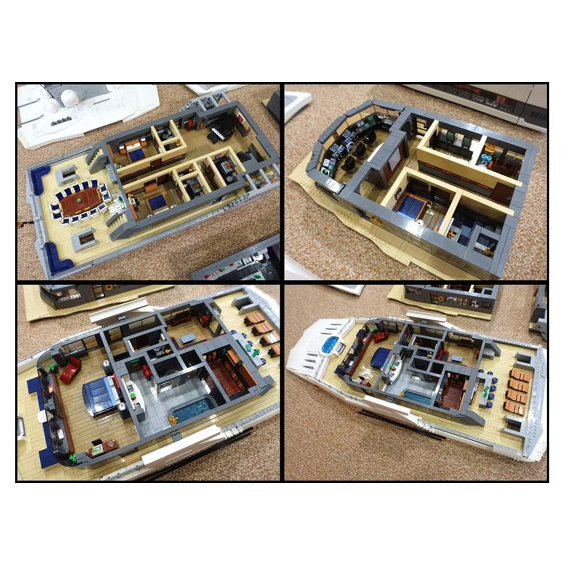 MOC - 230069 1/38 Scale Ultra MEGA Yacht Klemmbausteine - LesDiy - Klemmbausteine