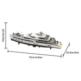 MOC - 230069 1/38 Scale Ultra MEGA Yacht Klemmbausteine - LesDiy - Klemmbausteine