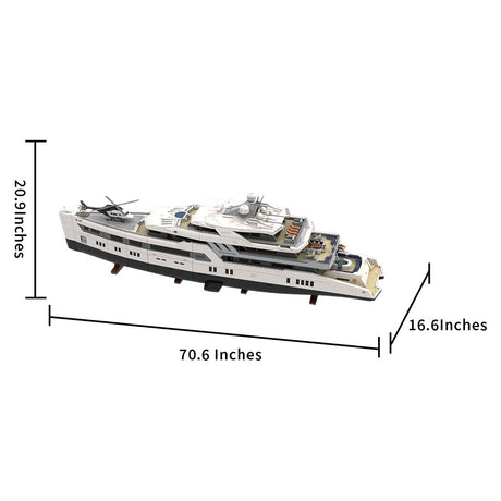 MOC - 230069 1/38 Scale Ultra MEGA Yacht Klemmbausteine - LesDiy - Klemmbausteine