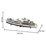 MOC - 230069 1/38 Scale Ultra MEGA Yacht Klemmbausteine - LesDiy - Klemmbausteine