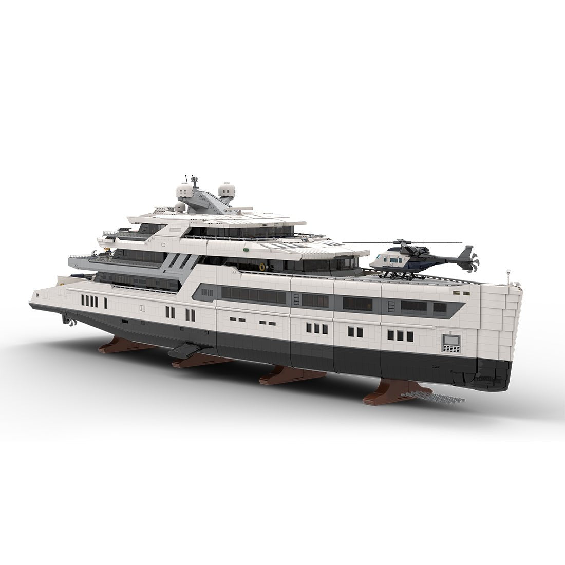 MOC - 230069 1/38 Scale Ultra MEGA Yacht Klemmbausteine - LesDiy - Klemmbausteine