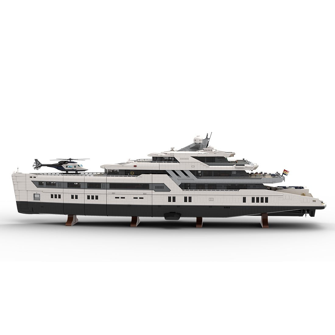 MOC - 230069 1/38 Scale Ultra MEGA Yacht Klemmbausteine - LesDiy - Klemmbausteine