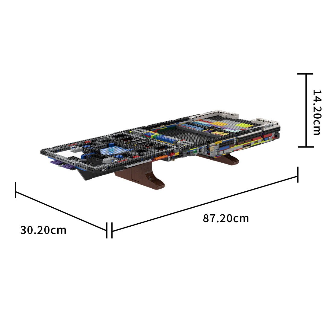 MOC - 230069 1/38 Scale Ultra MEGA Yacht - Part 2 Module 5 Deck 1 Stern Klemmbausteine - LesDiy - Klemmbausteine