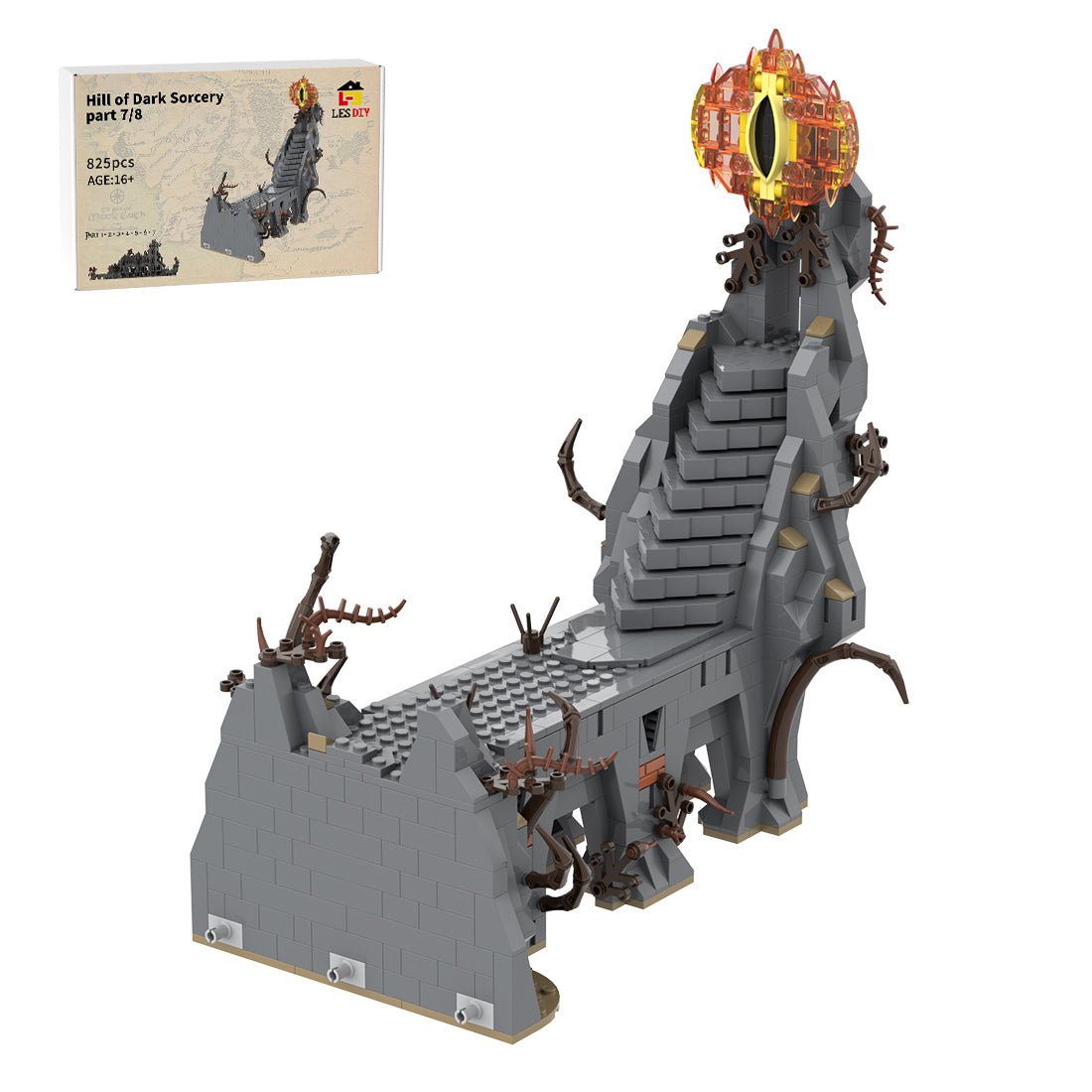 MOC - 230140 UCS Dol - Guldur - part 7/8 Klemmbausteine - LesDiy - Klemmbausteine