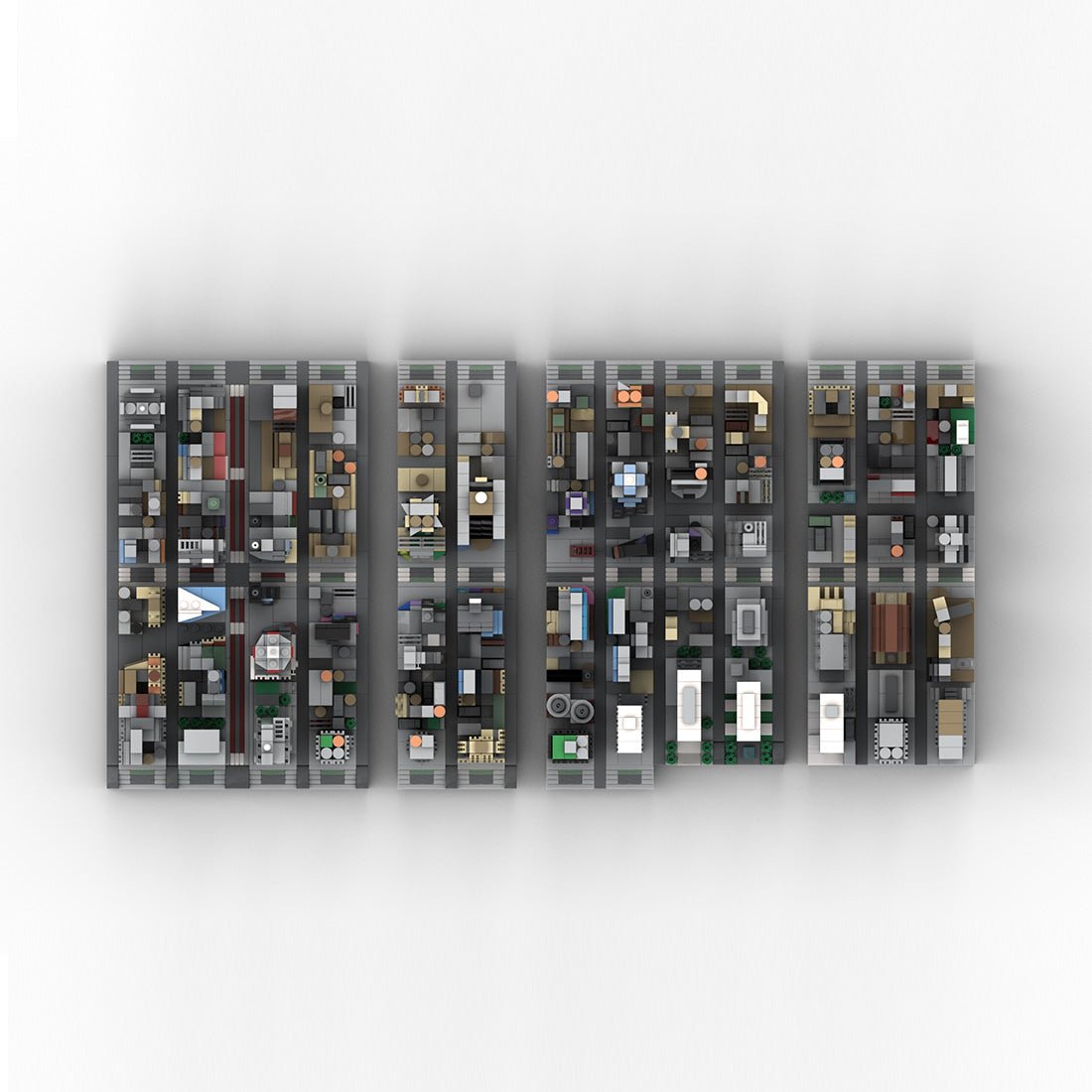 MOC - 231668 1/2000 Scale New York Midtown Broadway Theatre District Klemmbausteine - LesDiy - Klemmbausteine