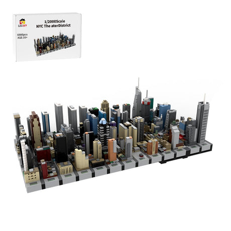 MOC - 231668 1/2000 Scale New York Midtown Broadway Theatre District Klemmbausteine - LesDiy - Klemmbausteine
