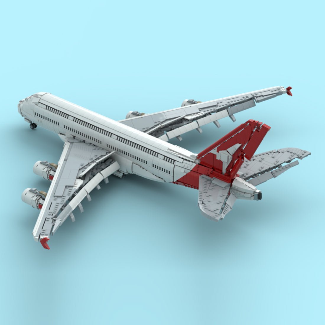 MOC - 232258 Qantas Airbus A380 Klemmbausteine - LesDiy - Klemmbausteine