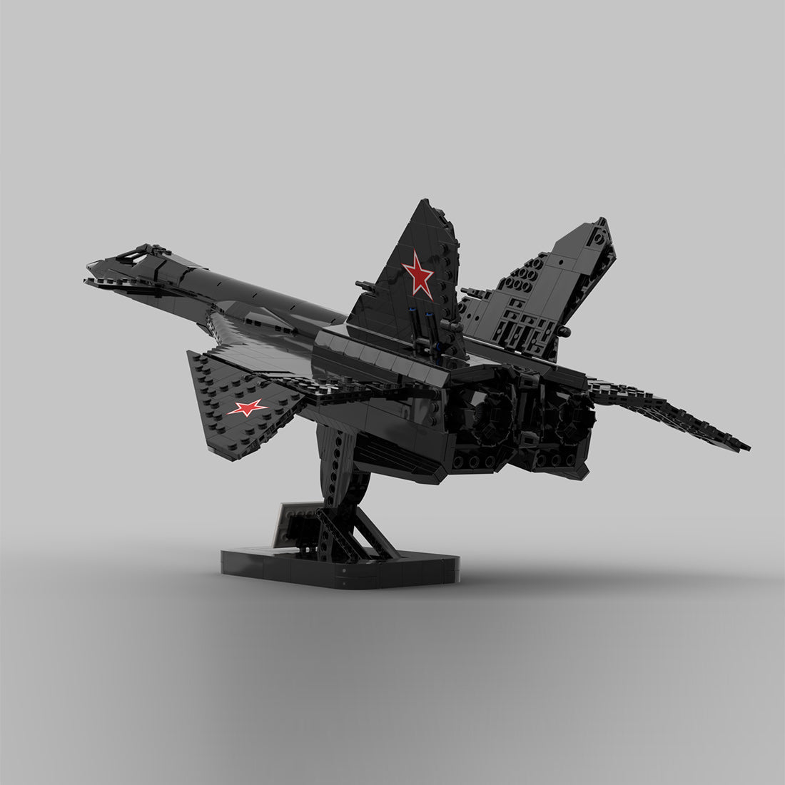 MOC - 232309 1:35 Scale MiG - 31 Firefox Klemmbausteine - LesDiy - Klemmbausteine