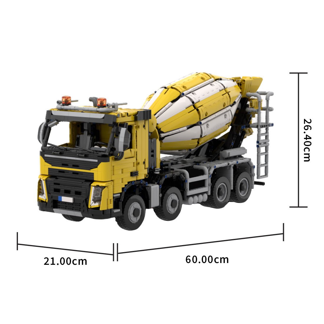 MOC - 234000 Volvo FMX cement mixer truck_8x4 Klemmbausteine - LesDiy - Klemmbausteine