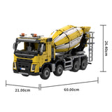 MOC - 234000 Volvo FMX cement mixer truck_8x4 Klemmbausteine - LesDiy - Klemmbausteine