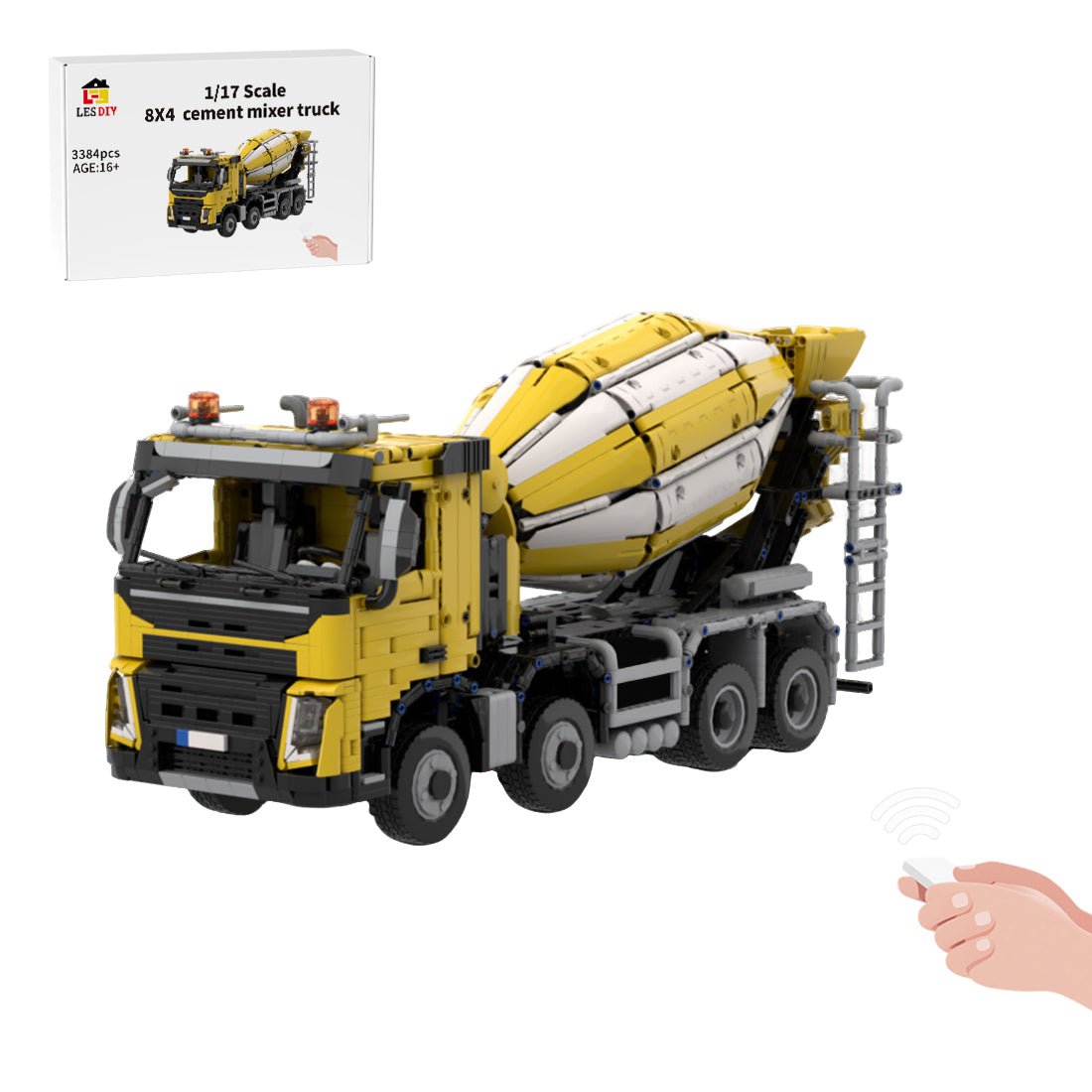 MOC - 234000 Volvo FMX cement mixer truck_8x4 Klemmbausteine - LesDiy - Klemmbausteine