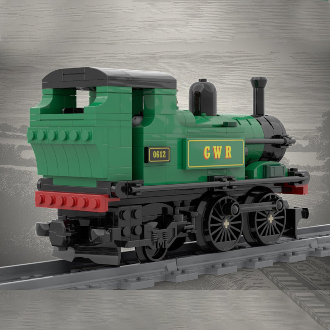 MOC-234145 Dampflokomotive der GWR-Klasse 1400 Klemmbausteine-LesDiy-Klemmbausteine