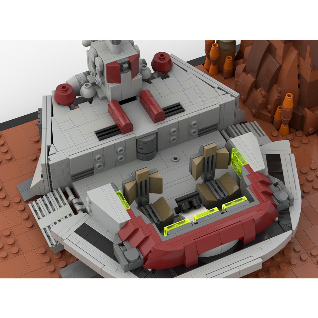 MOC-234382 Star Wars Episode II: Angriff der Klonkrieger – MOC eines vorgeschobenen Kommandostützpunkts der Republik Klemmbausteine-LesDiy-Klemmbausteine
