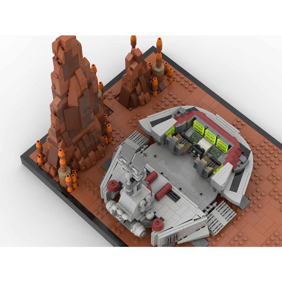 MOC-234382 Star Wars Episode II: Angriff der Klonkrieger – MOC eines vorgeschobenen Kommandostützpunkts der Republik Klemmbausteine-LesDiy-Klemmbausteine