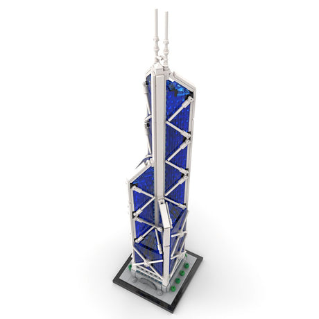 MOC - 234438 Bank of China Tower 1:800 Scale Klemmbausteine - LesDiy - Klemmbausteine