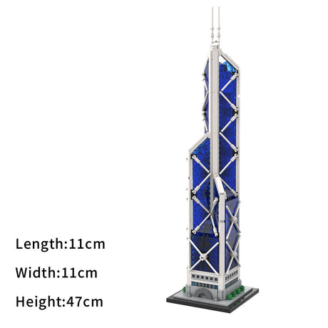 MOC - 234438 Bank of China Tower 1:800 Scale Klemmbausteine - LesDiy - Klemmbausteine