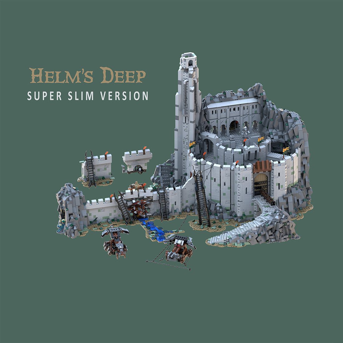 MOC - 234842 Helm's Deep - the ultimate MOD - SUPER SLIM version Klemmbausteine - LesDiy - Klemmbausteine