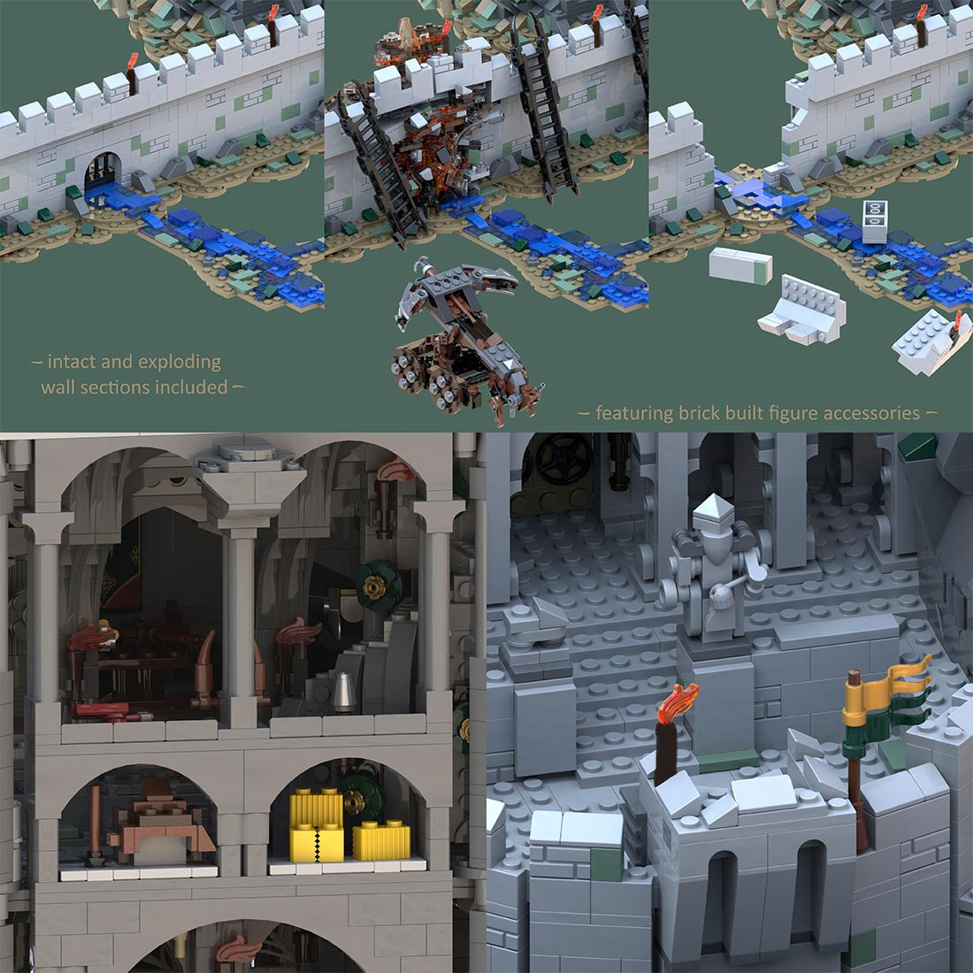MOC - 234842 Helm's Deep - the ultimate MOD - SUPER SLIM version Klemmbausteine - LesDiy - Klemmbausteine