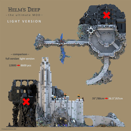MOC - 234842Helm's Deep - the ultimate MOD - SUPER SLIM version(Lite Version) Klemmbausteine - LesDiy - Klemmbausteine