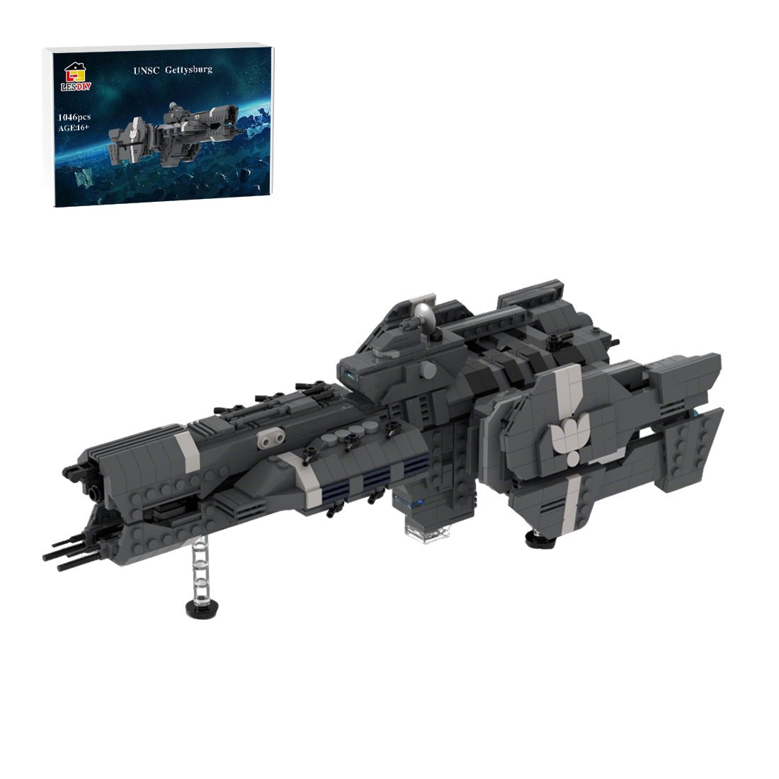 MOC - 234859 Paris - class heavy Frigate - UNSC Gettysburg Klemmbausteine - LesDiy - Klemmbausteine