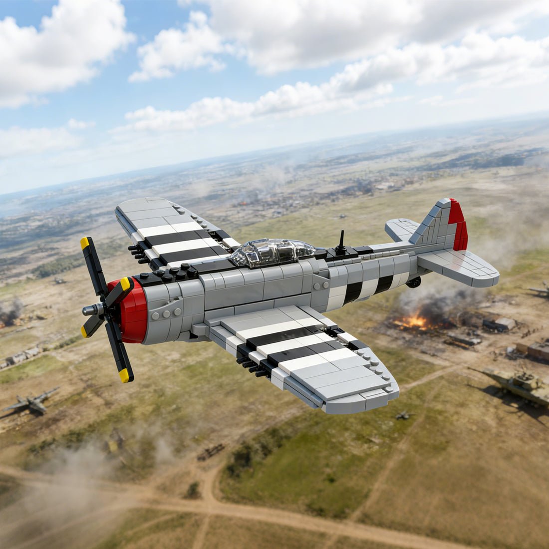 MOC - 235642 P - 47 ThunderboltSet Klemmbausteine - LesDiy - Klemmbausteine