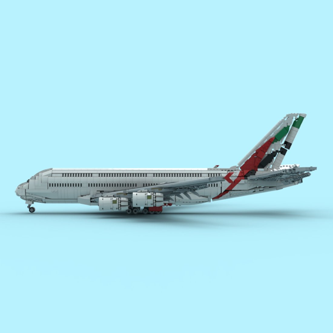 MOC - 235903 Emirates Airbus A380 Klemmbausteine - LesDiy - Klemmbausteine