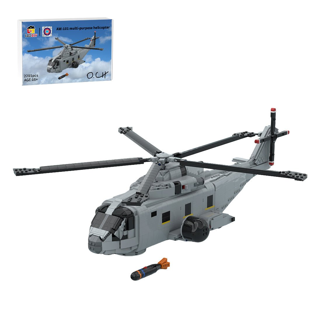 MOC - 236058 AgustaWestland AW - 101 Merlin Klemmbausteine - LesDiy - Klemmbausteine