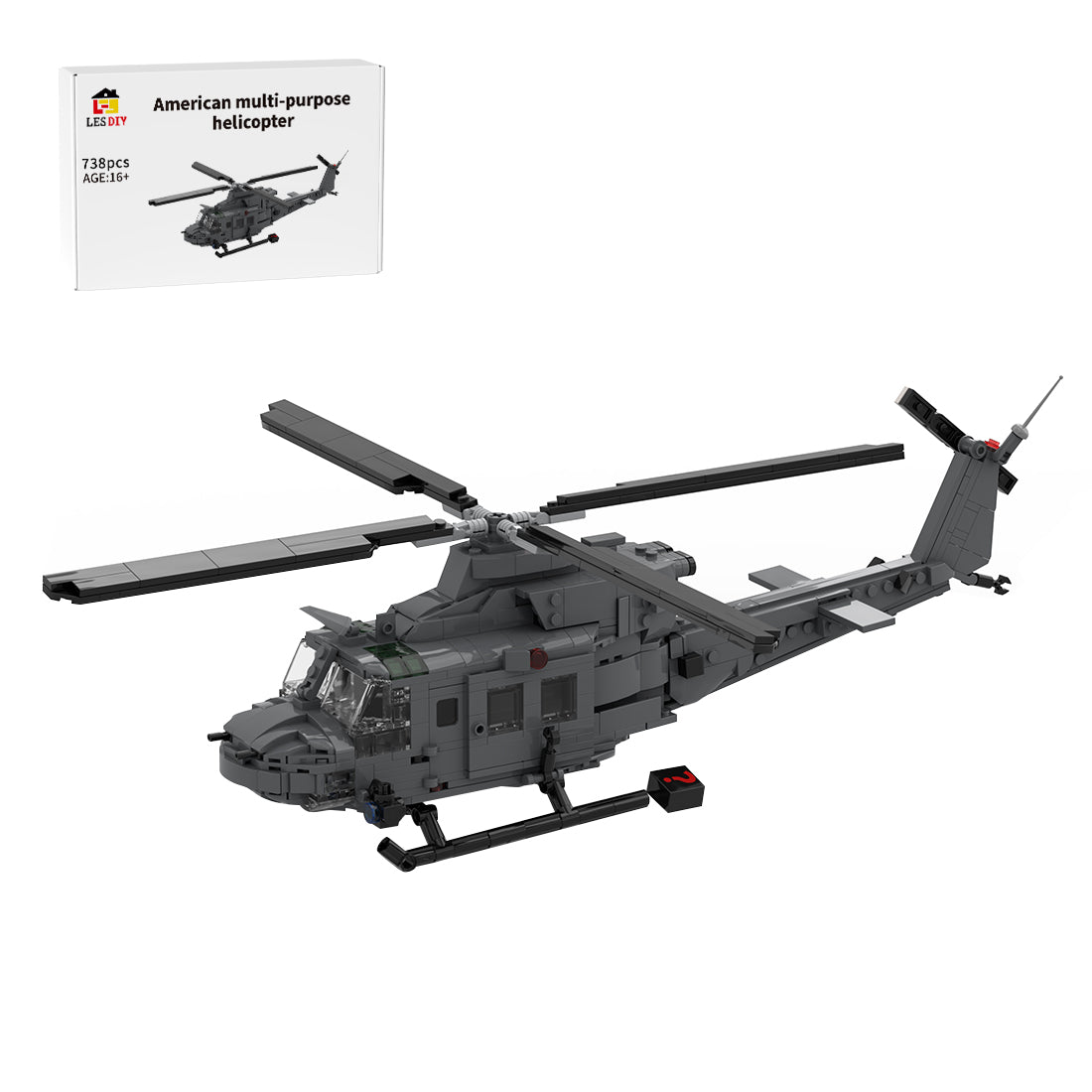 MOC - 236742 Bell 412 | International Multirole Helicopter Klemmbausteine - LesDiy - Klemmbausteine