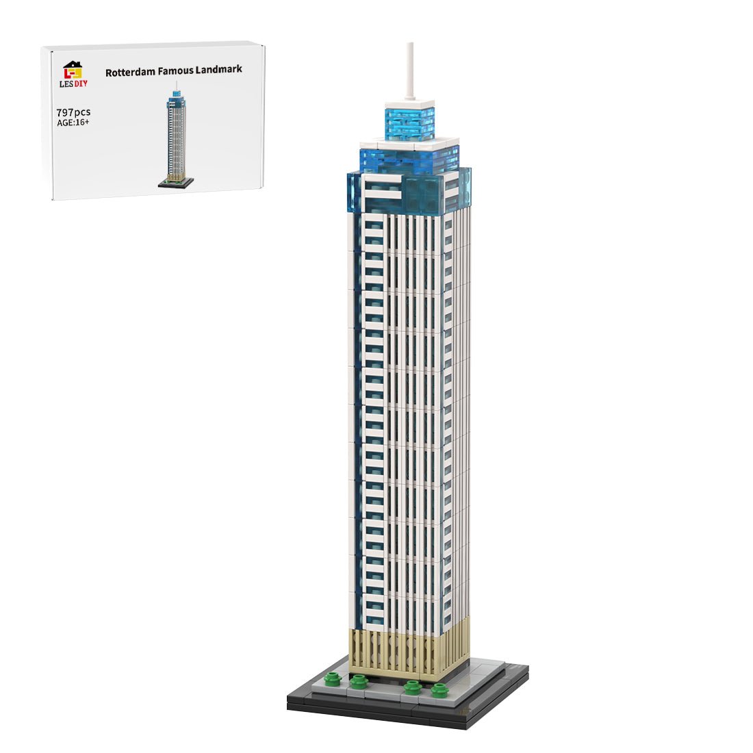 MOC - 237330 De Zalmhaven I 1:800 Scale Klemmbausteine - LesDiy - Klemmbausteine