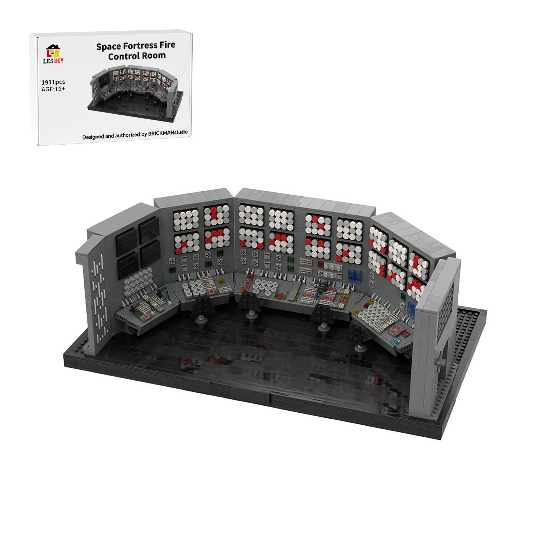MOC-237883 SW-Diorama: Kontrollraum für den Superlaser-Beschuss auf dem Todesstern (MOC) Klemmbausteine-LesDiy-Klemmbausteine