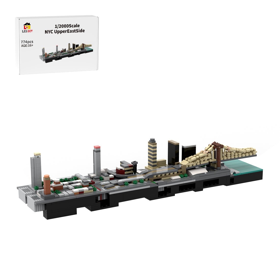 MOC - 238464 1/2000 Scale Upper East Side (below 61st Street) - NYC Klemmbausteine - LesDiy - Klemmbausteine