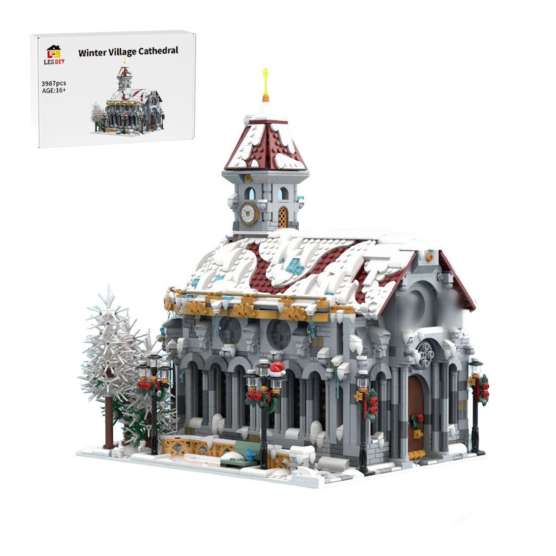 MOC - 238564 Winter Village Cathedra Klemmbausteine - LesDiy - Klemmbausteine
