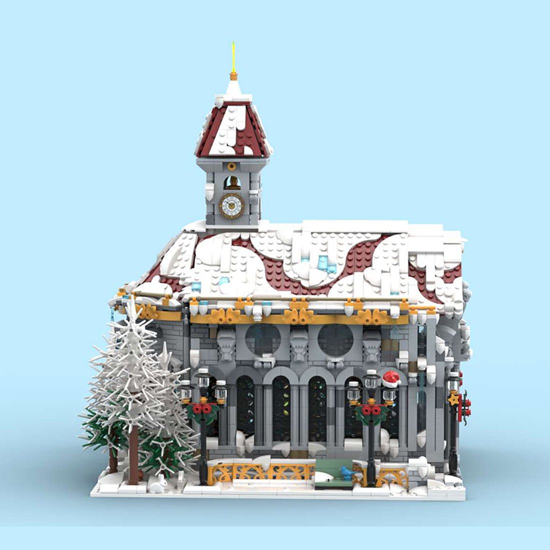 MOC - 238564 Winter Village Cathedra Klemmbausteine - LesDiy - Klemmbausteine