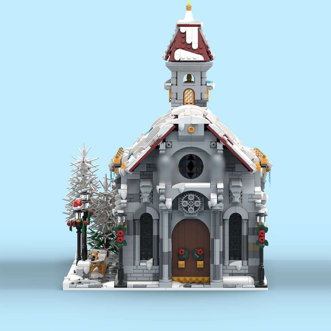 MOC - 238564 Winter Village Cathedra Klemmbausteine - LesDiy - Klemmbausteine