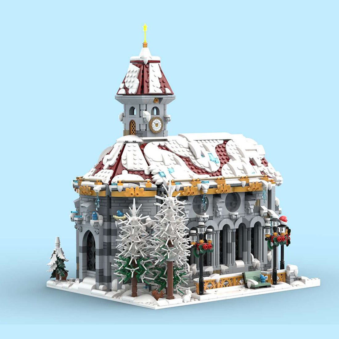 MOC - 238564 Winter Village Cathedra Klemmbausteine - LesDiy - Klemmbausteine