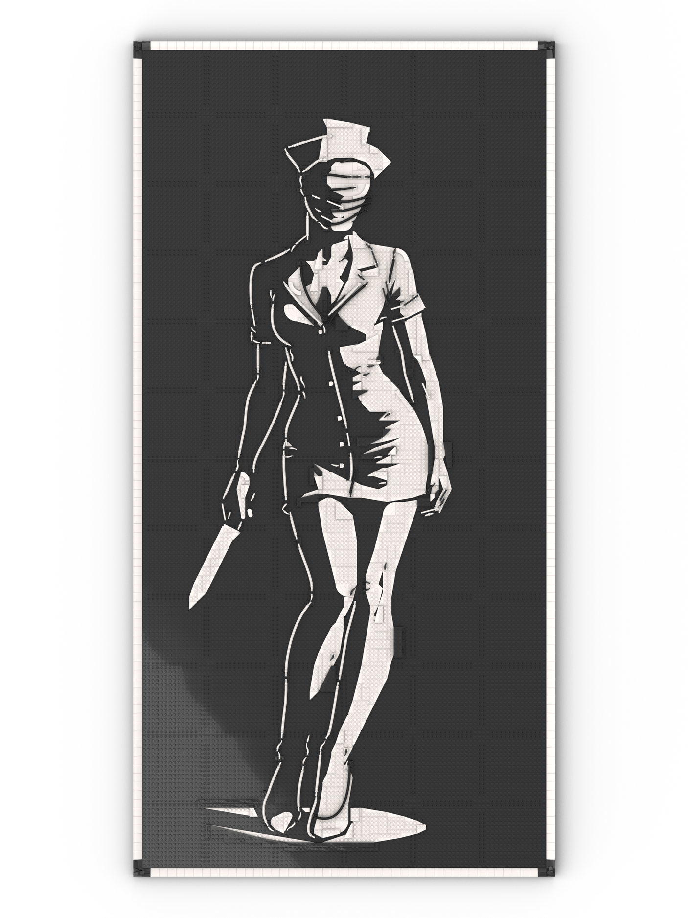 MOC - 238853 art relief of a female horror character Klemmbausteine - LesDiy - Klemmbausteine