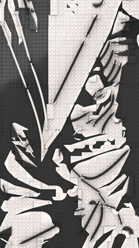 MOC - 238914 art relief of a male horror character Klemmbausteine - LesDiy - Klemmbausteine