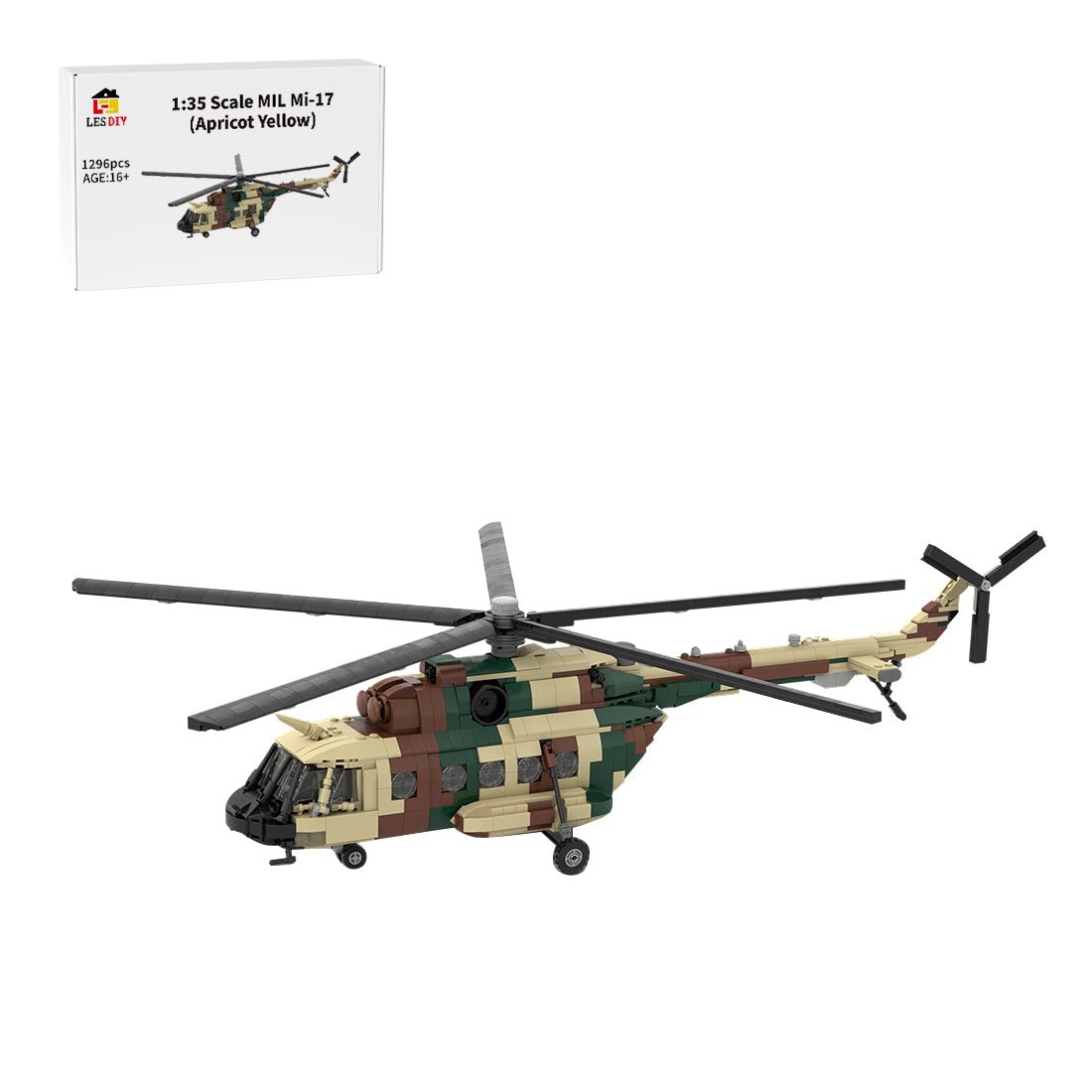MOC - 239414 MIL Mi - 17 - 1:35 Scale Klemmbausteine(Apricot Yellow) - LesDiy - Klemmbausteine