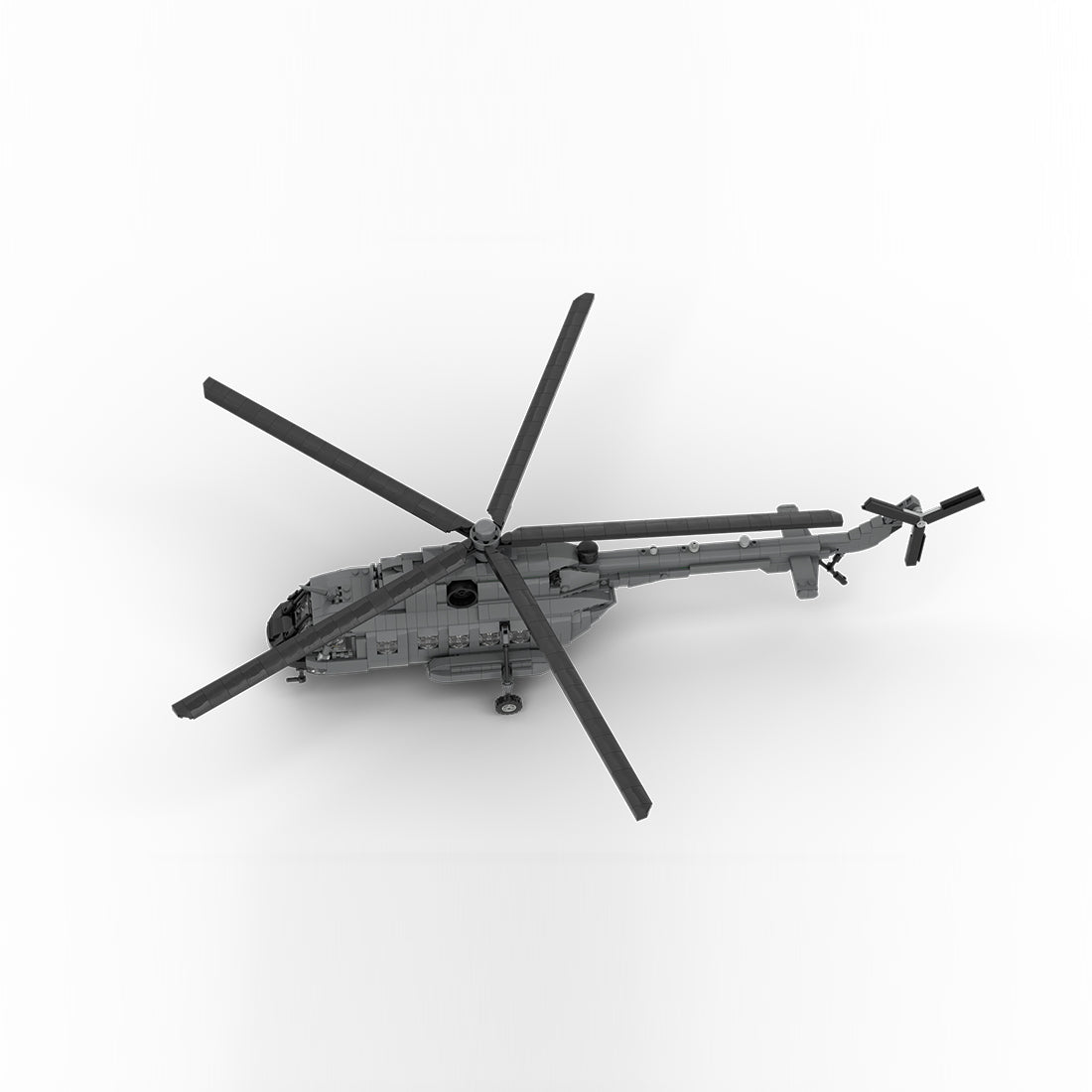 MOC - 239414 MIL Mi - 17 - 1:35 Scale Klemmbausteine(Gray) - LesDiy - Klemmbausteine