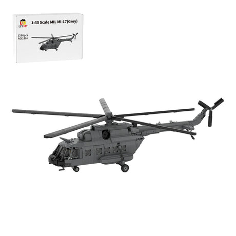 MOC - 239414 MIL Mi - 17 - 1:35 Scale Klemmbausteine(Gray) - LesDiy - Klemmbausteine