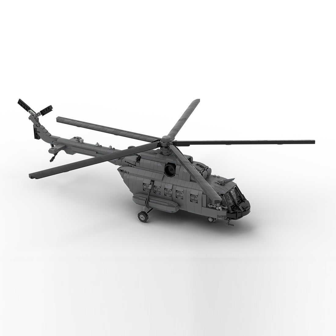 MOC - 239414 MIL Mi - 17 - 1:35 Scale Klemmbausteine(Gray) - LesDiy - Klemmbausteine