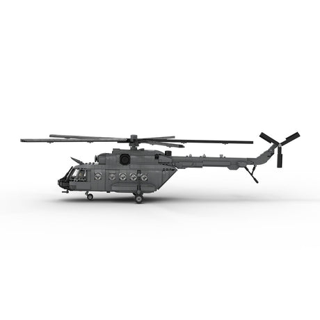 MOC - 239414 MIL Mi - 17 - 1:35 Scale Klemmbausteine(Gray) - LesDiy - Klemmbausteine