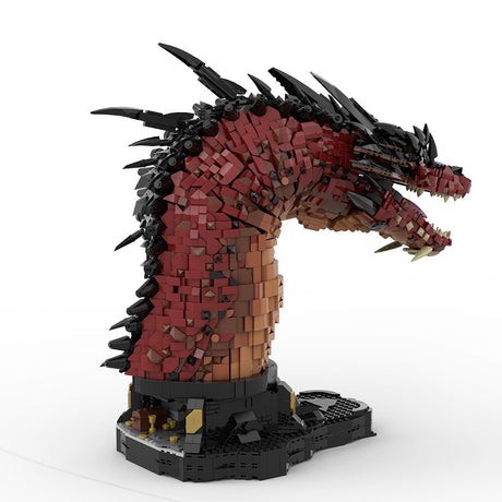  MOC - 241509 Fire Dragon Bust - inspired by Smaug Klemmbausteine - LesDiy - Klemmbausteine