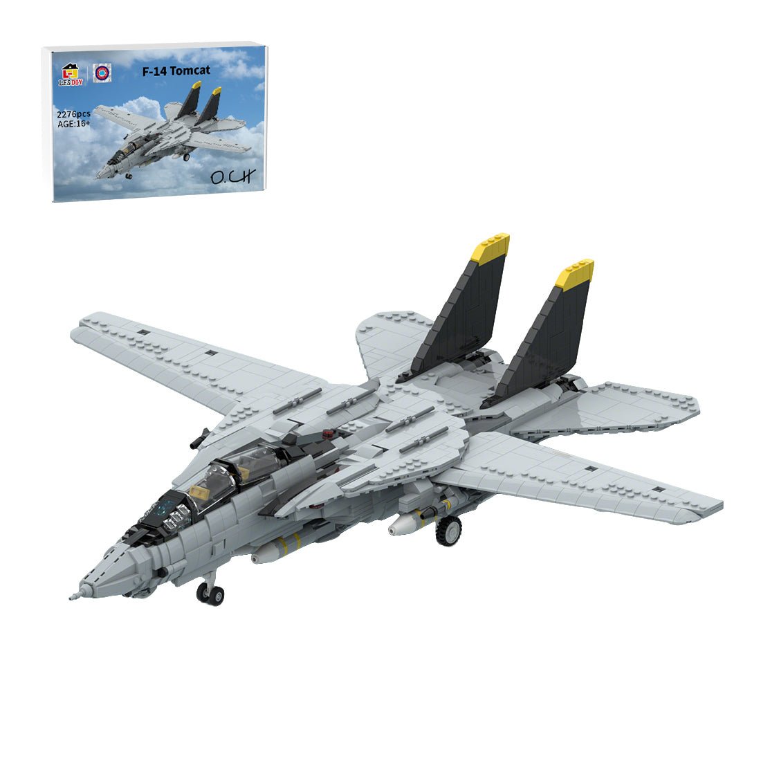 MOC - 241734 F - 14 Tomcat Klemmbausteine - LesDiy - Klemmbausteine